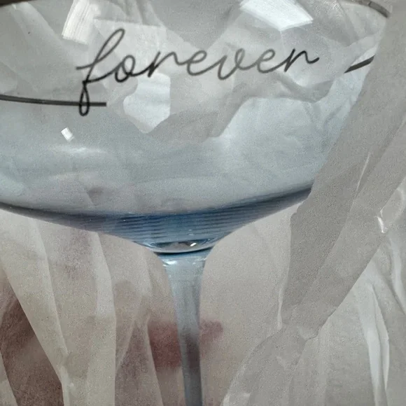 NEW Anthropologie x Cin Cin Forever & Always Coupe Glasses, Set of 2, Blue - Picture 5 of 7